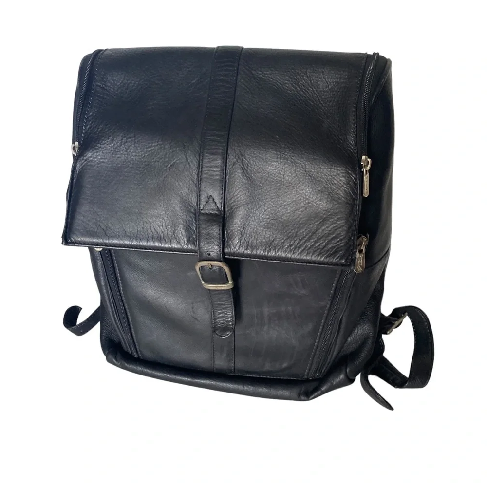 Piel leather laptop backpack bag (BG)